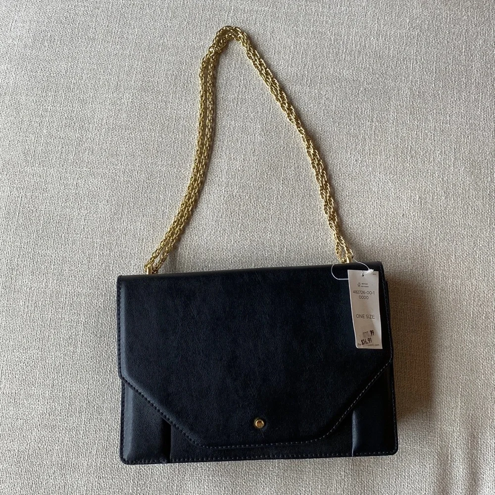 Banana Republic leather black handbag. New with tags - Picture 1 of 4